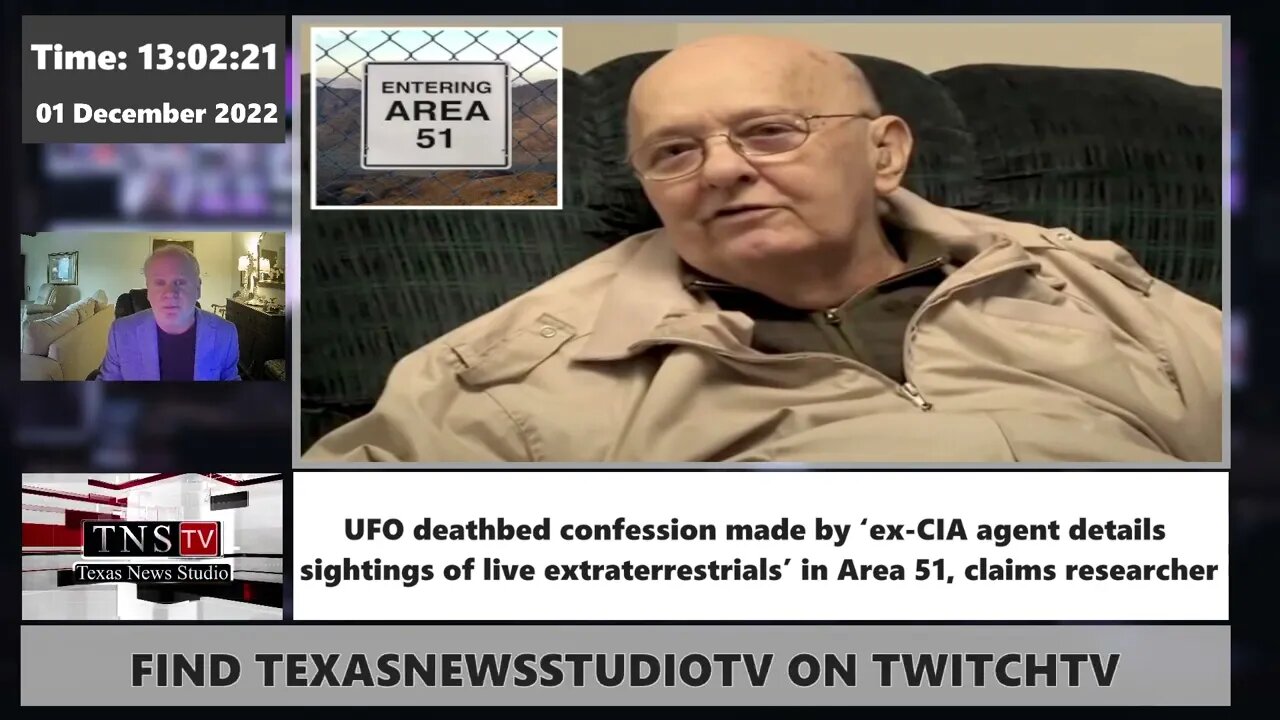 UFO deathbed confession made by ex-CIA agent details sightings of live extraterrestrials in Area 51