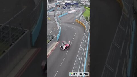 Formula E Electric Racing Car Practice