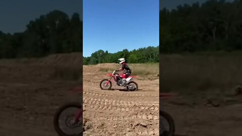 BUILDING NEW BACKYARD MX TRACK #shorts