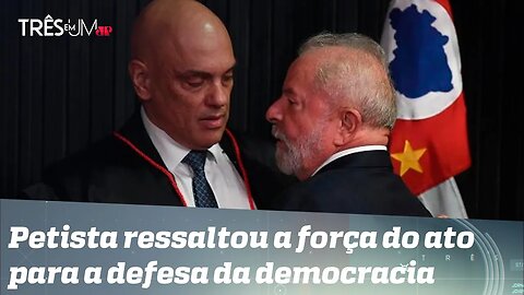 Lula aponta incômodo de Bolsonaro durante posse de Moraes no TSE