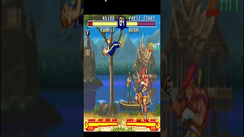 Luta decisiva entre Chunli e Adon em "Street Fighter Zero" para o SNES! #shorts