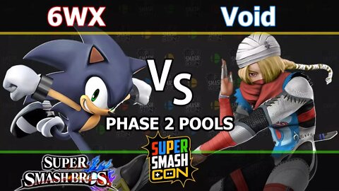 6WX (Sonic) vs. CLG|Void (Sheik) - Wii U Singles Phase 2 Pools - SSC2017