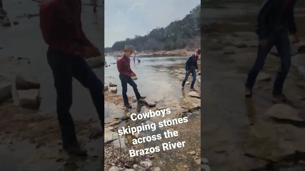 Cowboys skipping rocks across the Brazos River #cowboys #texas #freedom #freedomfighter