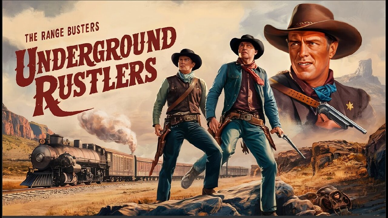 RANGE BUSTERS, UNDERGROUND RUSTLERS (1941) Ray Corrigan & John 'Dusty' King | Western | B&W