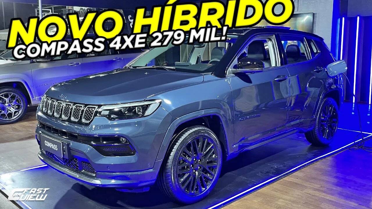 NOVO JEEP COMPASS 4XE 2022 HÍBRIDO PLUG IN POR R$279 MIL É ÓTIMA OPÇÃO TENDO 900 KM DE AUTONOMIA!