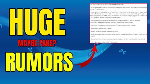 This HUGE (But Most Likely Fake) PlayStation Rumor Is BLOWING UP