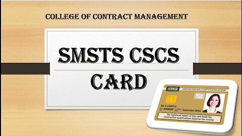 SMSTS CSCS card