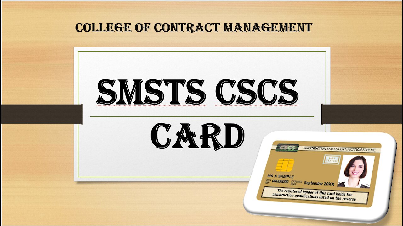 SMSTS CSCS card