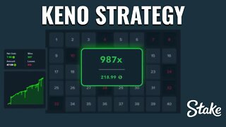 BEST KENO STRATEGY ON STAKE! INSANE PROFIT