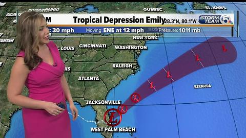 Tropical Depression Emily - 5am update