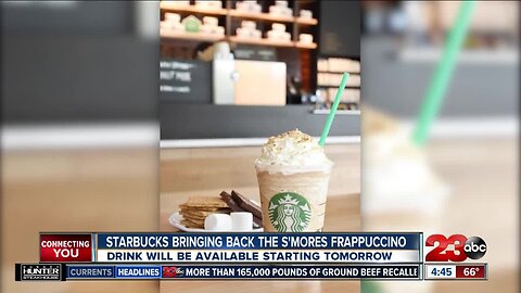 S'mores frappuccino available starting tomorrow