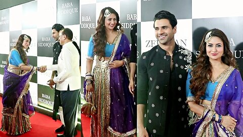 Divyanka Tripathi With Husband Vivek Dahiya Look Alluring At Baba Siddique Iftar Party 2023