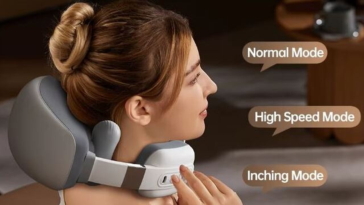 Cordless Neck Massagers with Heat for Deep Tissue Relaxation 3D Emulating Human