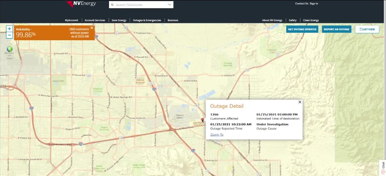 More than 1K people without power in Henderson