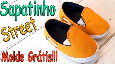 Como Fazer Tênis pra Bebê (molde Grátis!!!)