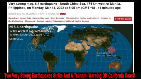 Two Huge 6.7 And 6.4 Magnitude Earthquakes Hit Indonesia And The Philippines! Tsunami Warnings!