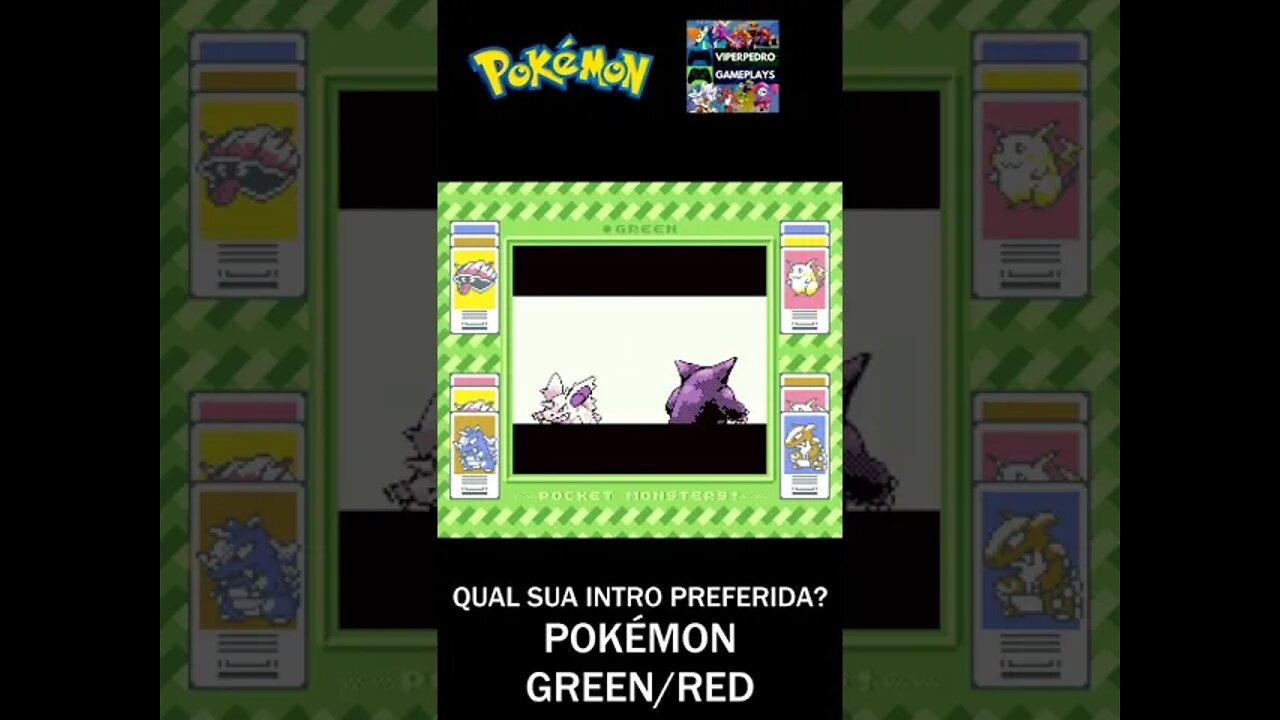 QUAL A MELHOR ABERTURA DOS JOGOS POKÉMON? Gen.1 (Red/Green/Blue/Yellow) #shorts #pokemon