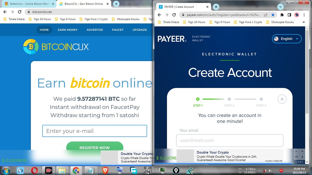 Make Free Money By Viewing Paid To Click Adverts At BITCOINCLIX And Instant Withdraw At Payeer