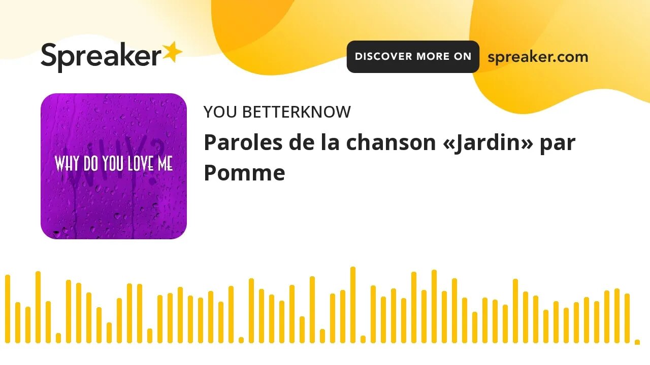 Paroles de la chanson «Jardin» par Pomme