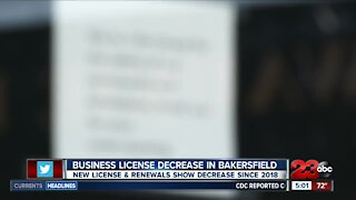 City says number of business licenses issued or renewed is down