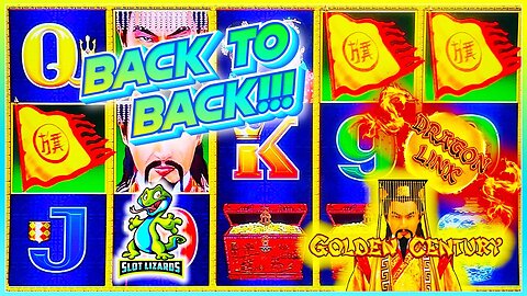 Epic BACK TO BACK Big Win Alert! Playing Dragon Link Golden Century Slot
