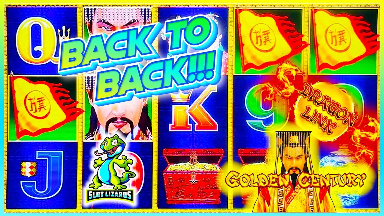 Epic BACK TO BACK Big Win Alert! Playing Dragon Link Golden Century Slot