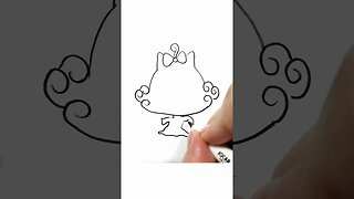 How to draw and paint Fluffy from Gabby's Dollhouse #shorts