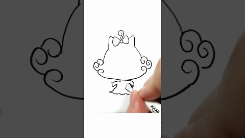 How to draw and paint Fluffy from Gabby's Dollhouse #shorts