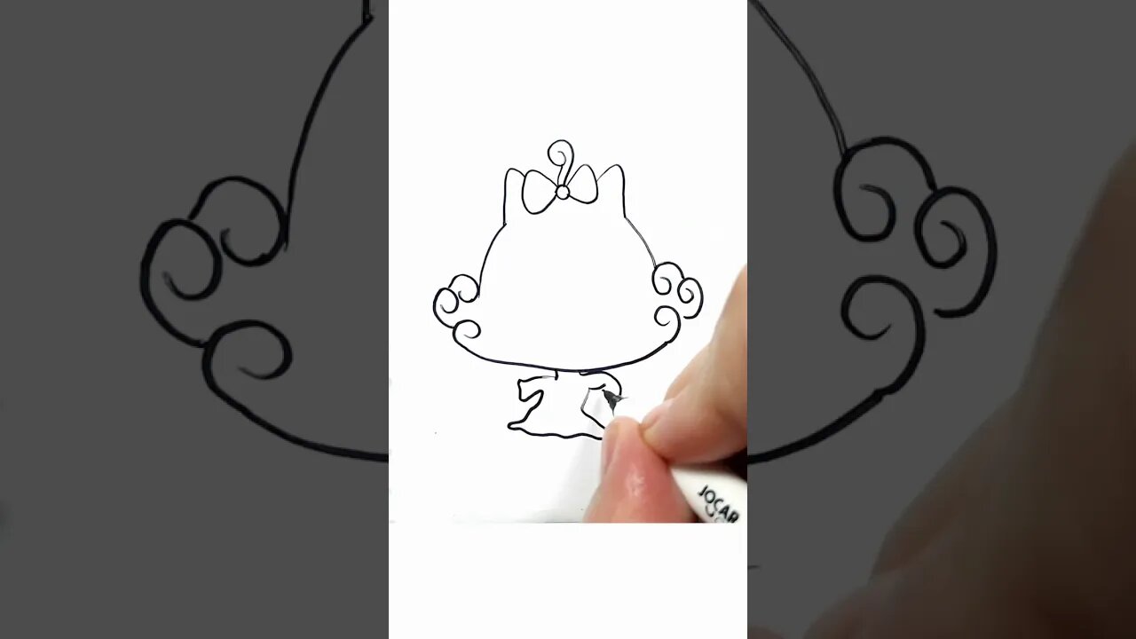 How to draw and paint Fluffy from Gabby's Dollhouse #shorts