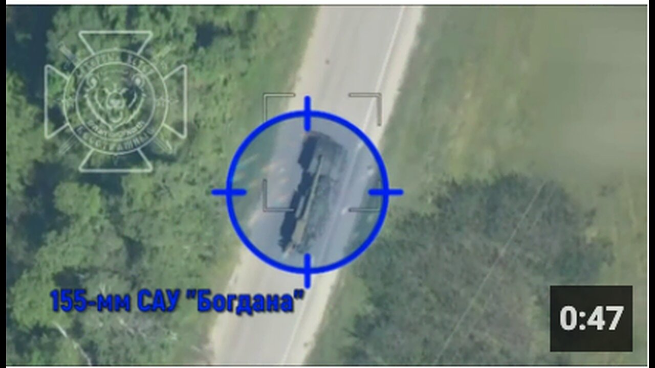 Destruction of a 155-mm self-propelled gun "Bogdana", by Lancet