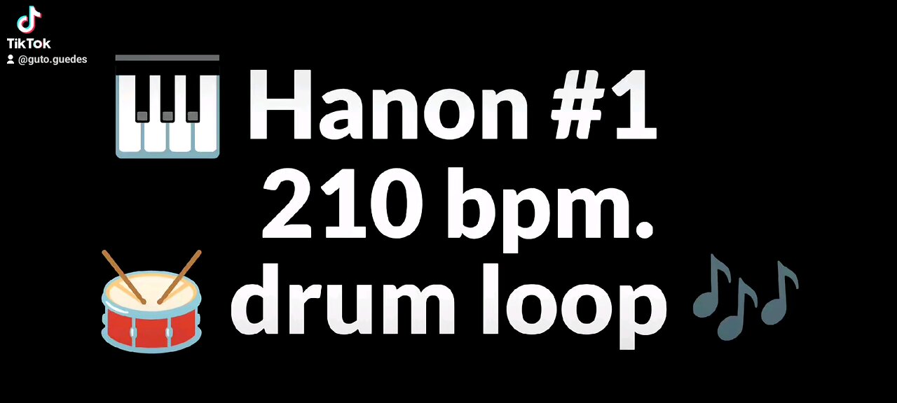 Hanon #1 210 bpm Drum Loop 4/4