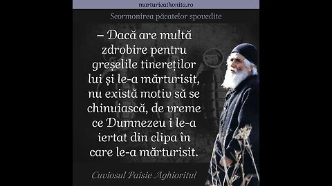 Scormonirea pacatelor spovedite