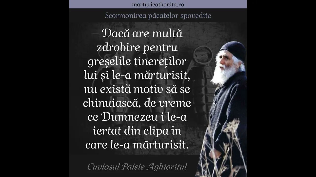 Scormonirea pacatelor spovedite