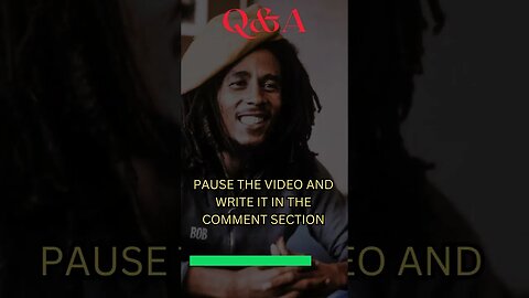 #2 Its Bob Marley Q&A Time! Have Fun #shorts #bobmarley #reggae #music #love #trending #subscribe