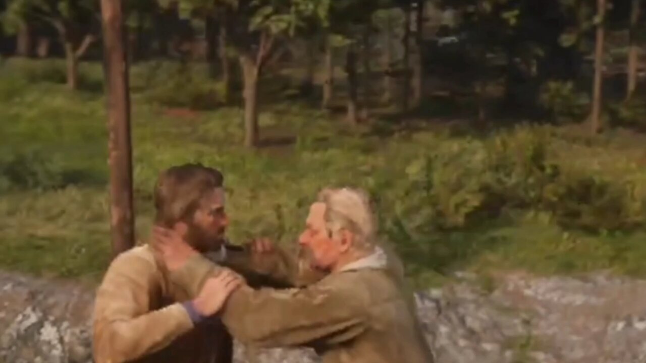 Red Dead Redemption 2 Train Fight - Scene