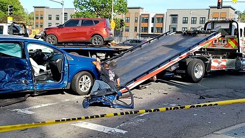 Boston police respond to a serious accident at Tremont and Ruggles part 2