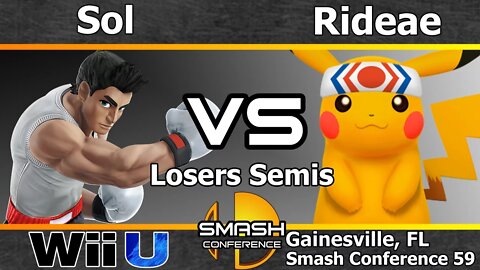 Noble|Sol (Little Mac) vs. GoTE|Rideae (Pikachu) - Losers Semis - SC59