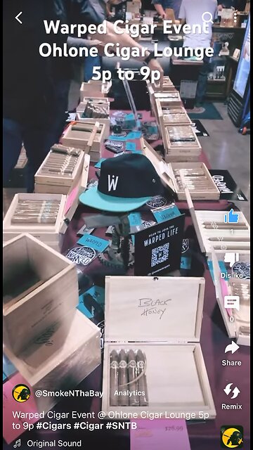 Warped Cigar Event @ Ohlone Cigar Lounge 5p to 9p #Cigars #Cigar #SNTB #Shorts #shortsvideo