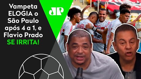 PEGOU FOGO! Vampeta ELOGIA São Paulo após 4 a 1 no Flamengo, e Flavio Prado SE IRRITA!