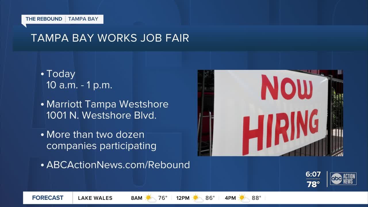 Hundreds of jobs available at the Tampa Bay Works Job Fair on Thursday, July 15