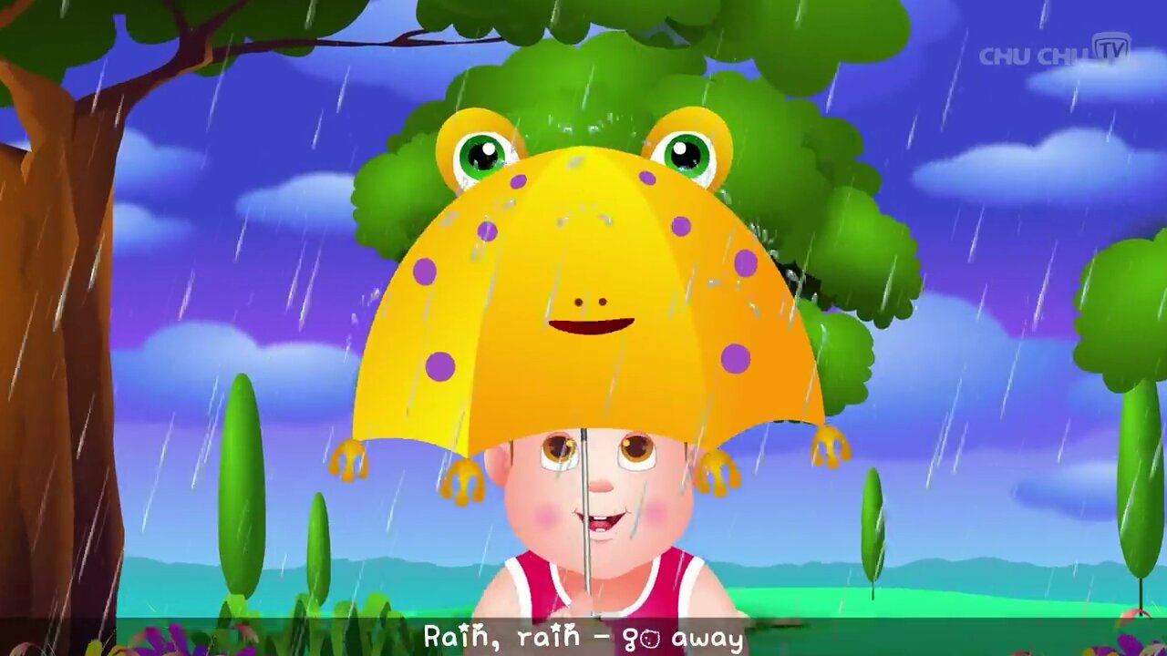 Rain, Rain, Go Away Nursery Rhyme With Lyrics - Cartoon Animation Rhymes & Songs for Children