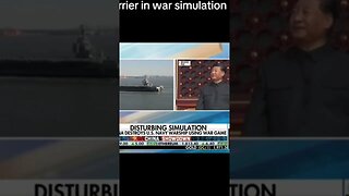 China destroyed aircraft carrier. Simulation