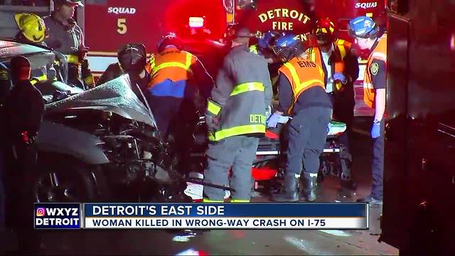 Fatal crash on SB I-75 in Detroit caused by wrong-way driver