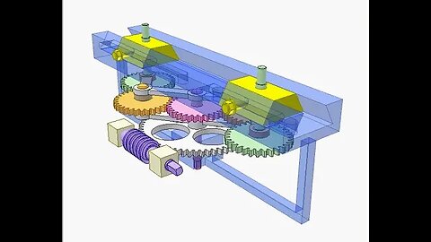 2030 Gear and twin slider crank mechanism 2