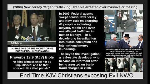 (2009) New Jersey 'Organ trafficking': Rabbis arrested over massive crime ring