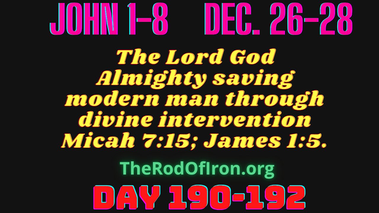 John 1-8 JESUS GIVES US OBJECTIVE TRUTH (therodofiron.org) THAT FREES US FROM ALL MEN'S DOCTRINE!