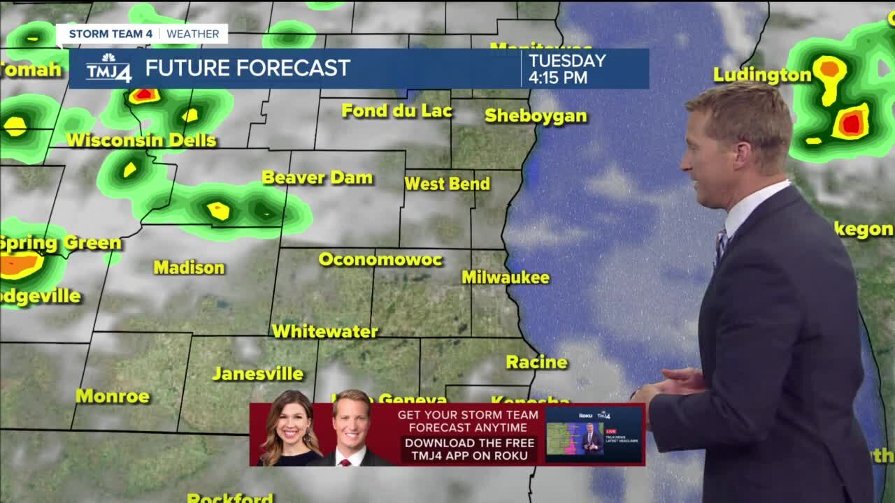 Warm, humid Tuesday in store with a chance for isolated showers