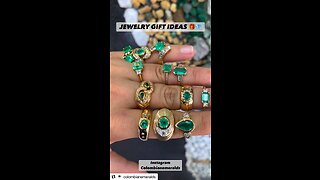 Affordable cheap emerald and diamond jewelry gift present ideas for fiancé wife girlfriend