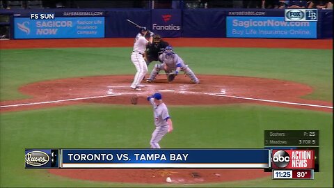 Tampa Bay Rays erase 6-run deficit, beat Toronto Blue Jays on wild pitch in 10th inning