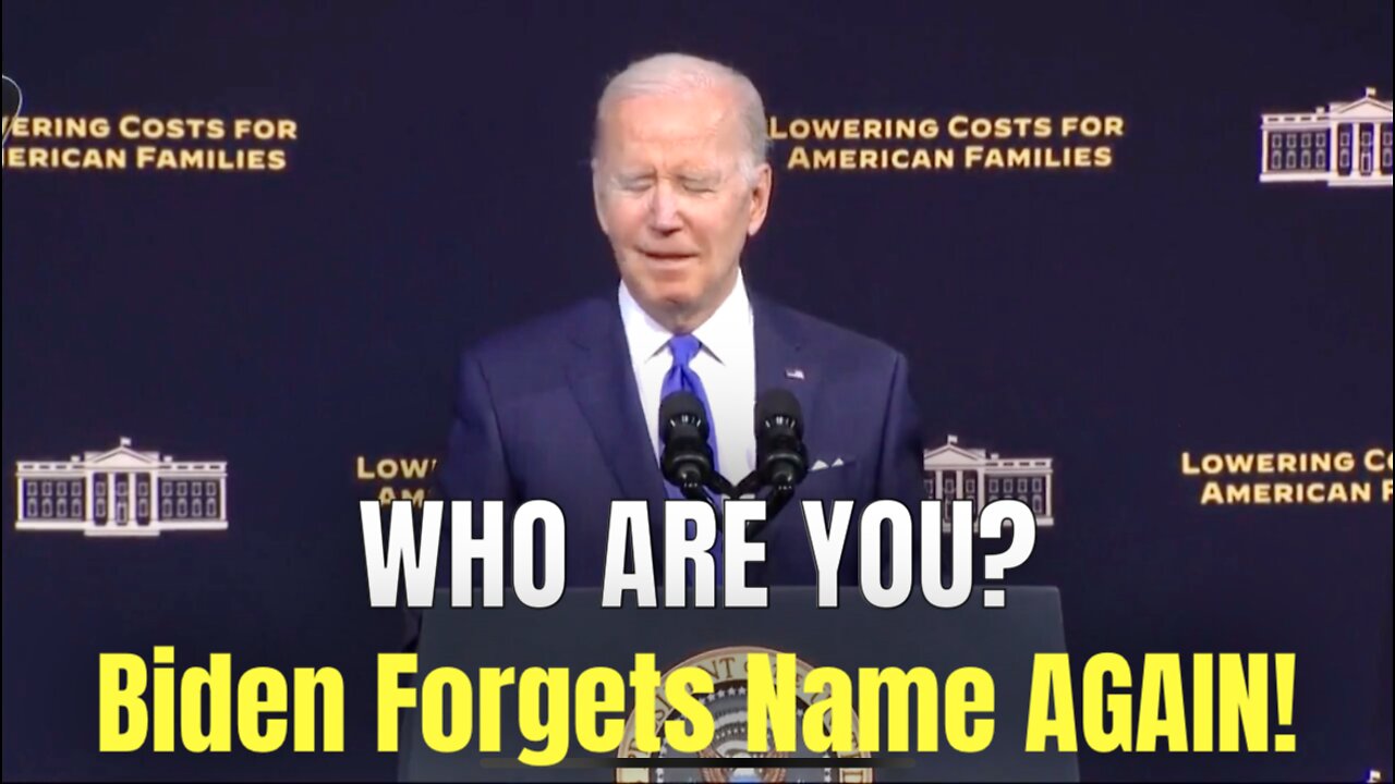 OMG! WHO ARE YOU? Biden forgets AGAIN who he’s talking about! 🤦♂️